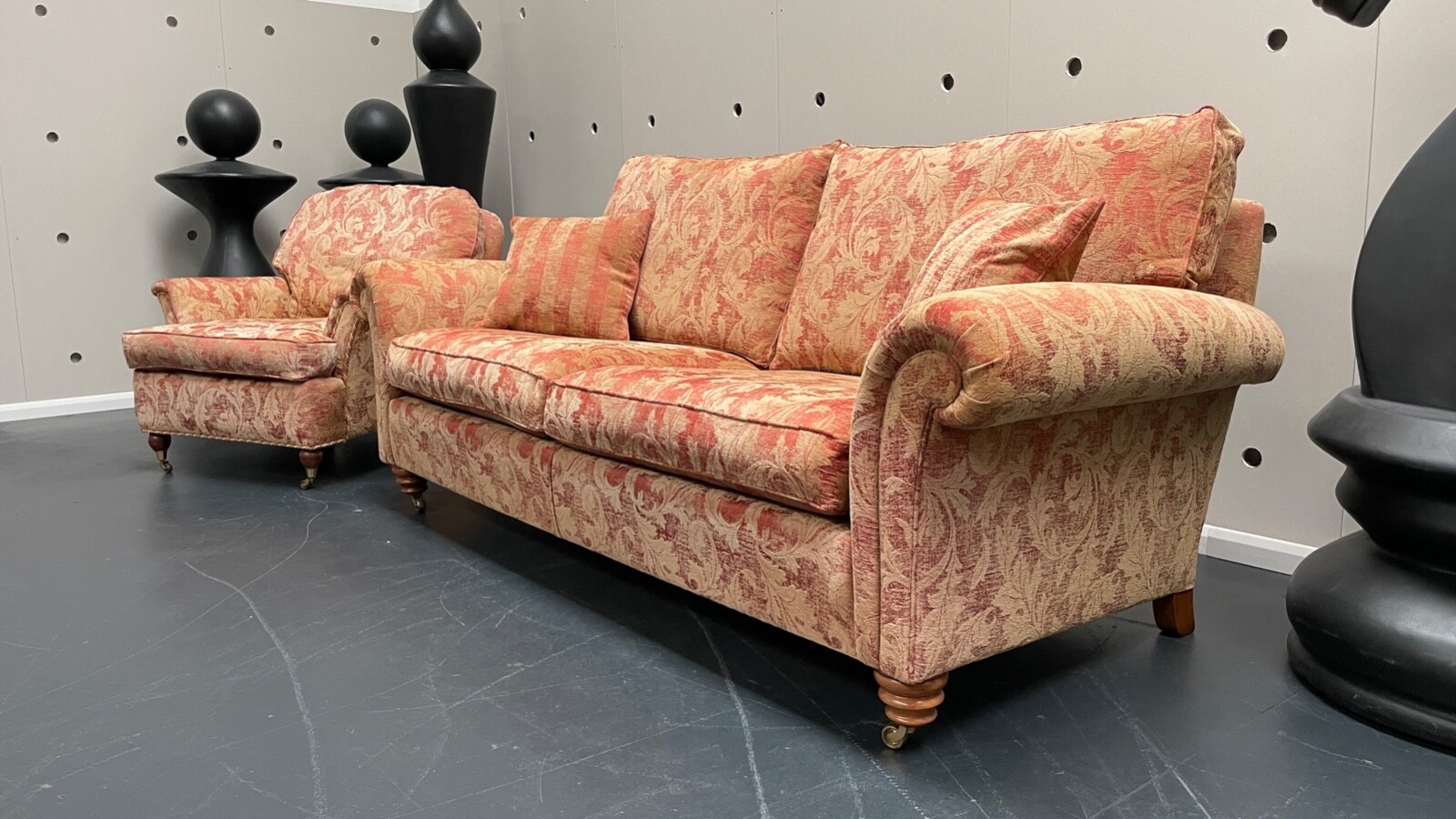 DURESTA BELVEDERE LARGE SOFA & ARMCHAIR SUITE SCROLL ARM CLASSIC RRP £