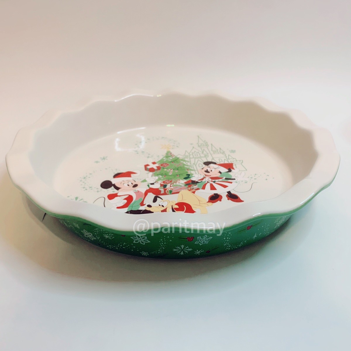 Disney Parks Mickey Mouse and Friends Ceramic Pie Dish 10