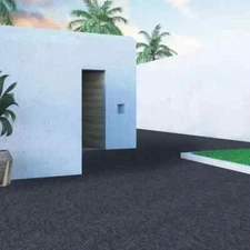 Domi Realistic Artificial Grass Plastic Deck Tiles, Easy Click-In, Gray