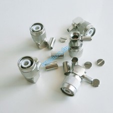 TNC male Right Angle 90  Crimp connector lot for LMR195 RG58 RG400 RG142 cable