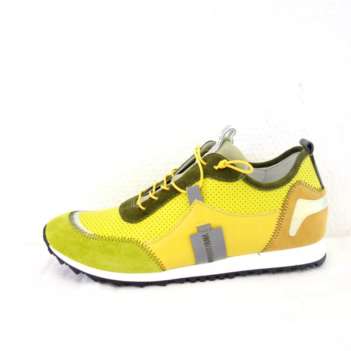 Donna Carolina Chaussures Femmes Bas Top Baskets Sport Cuir Vert