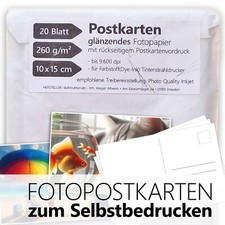 20 Blatt Blanko-Postkarten Fotopapier 10,3 x ...