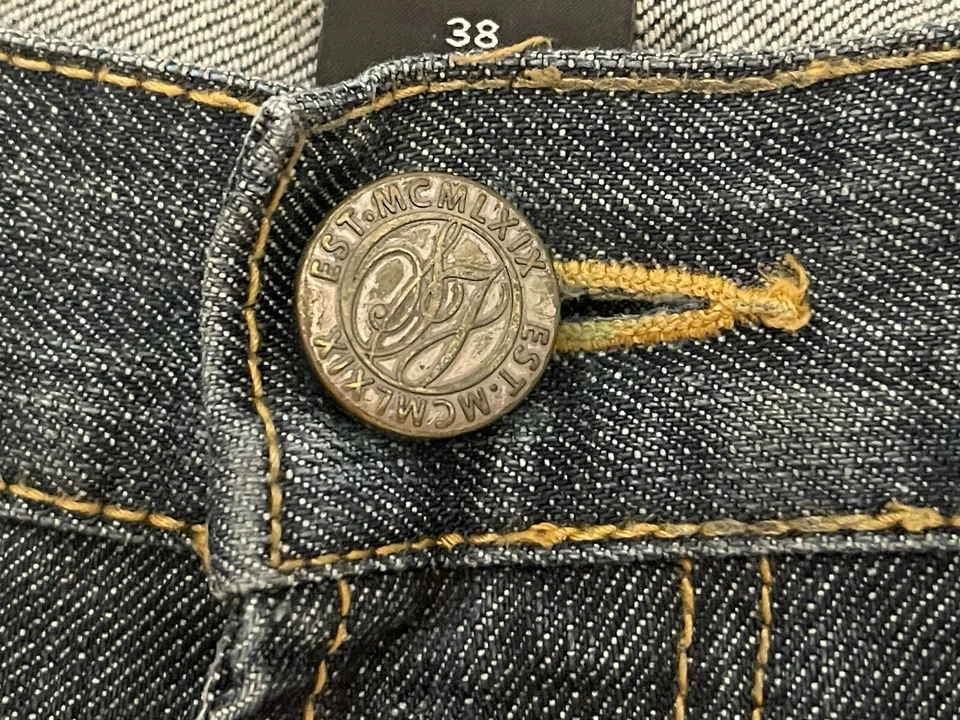 Jeans Sean John De Colección Pierna Ancha Bordados Carbón Denim Hip Hop Para Hombre 38 Y2K Foto 4 de 4