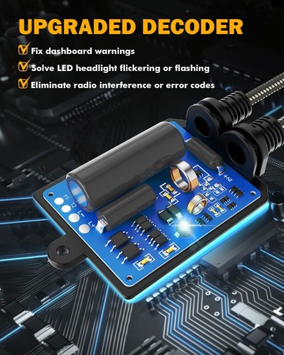 AUXBEAM H7 LED Headlight Canceller Decoder Canbus Error Anti Flicker Resistor - Picture 6 of 12