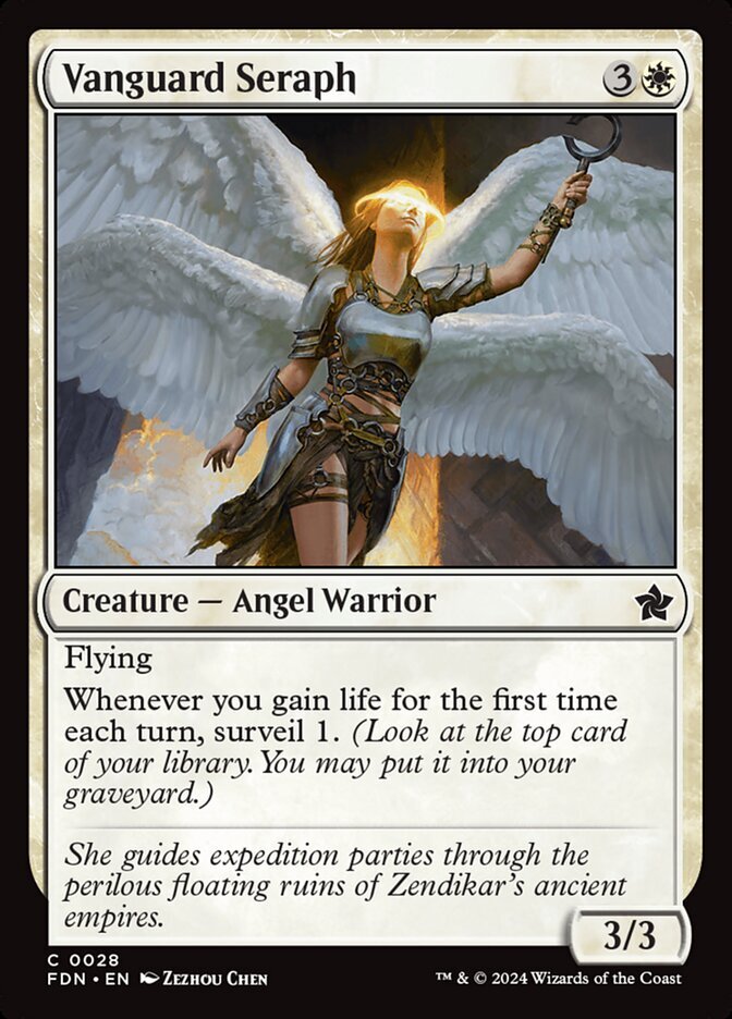 MTG Magic the Gathering Vanguard Seraph (28/789) Foundations LP
