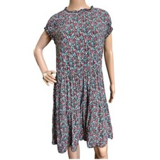 KIRUNDO WOMEN’S Summer Ruffle Multicolor Floral Dress Size XXL