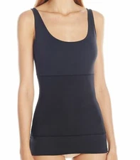 Yummie Women's Plus Size Pearl Control 3-Panel Shaping Tank, Black, Medium