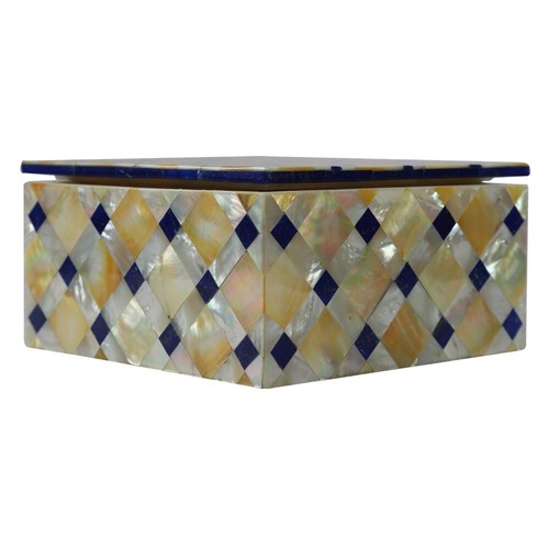 6"x6" Marble Jewelry Box Semi Precious Stones Handmade Decor And Gifts - Picture 2 of 5