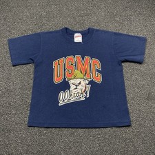 USMC Youth T Shirt Size Small Short Sleeve Soffe Made In USA Military