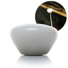 White Retro Style Custom Shift Knob - Mushroom Shape - Metal 16mm X 1.5 Insert