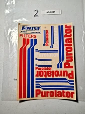 Parma Decal Sheet #10647 Purolator Filters Vintage RC Sponsor Stickers