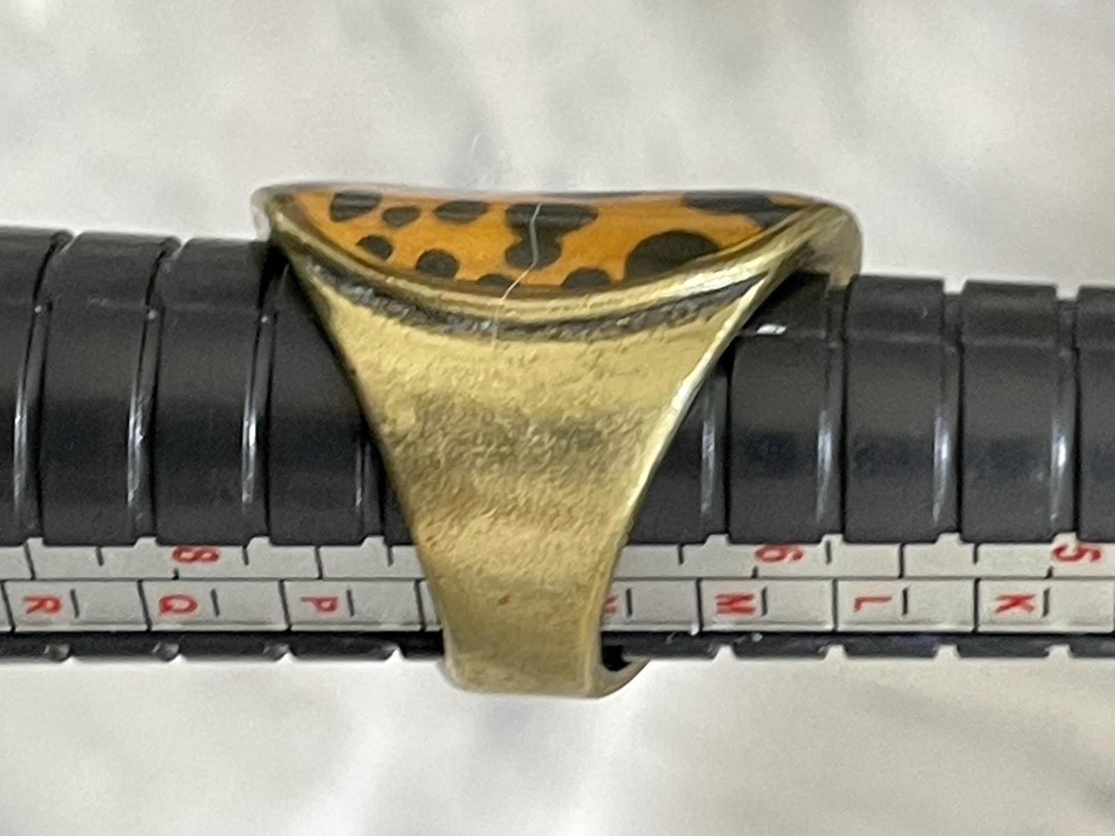 Leopard Print Statement Ring Gold Tone Fashion Ri… - image 13