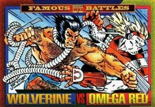 1993 Marvel Universe #177 Famous Battles - Wolverine vs Omega Red