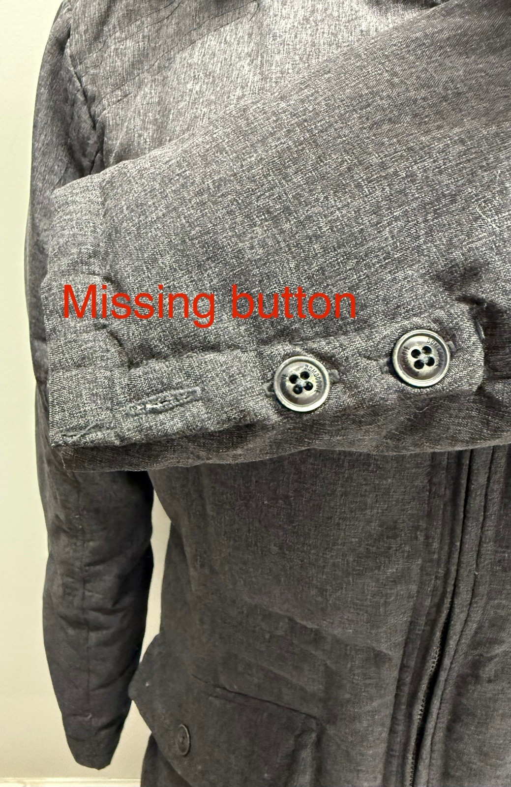 Bomboogie Gray Down Jacket Mid Length Hooded  Coa… - image 9