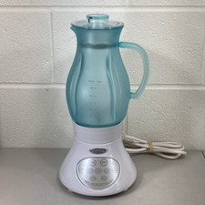 Jenn-Air Attrezzi Bar Blender, Frosted Blue Glass White Base, JBL800LAAW