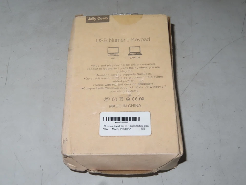 Jelly Comb USB Black Numeric Keypad X0010518R9 - Brand New! - Image 2 of 2