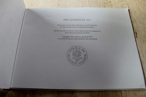 SWITZERLAND PTT PACK 1963 B329-333 BLOCKS OF 4 MINT/ USED CAT 31.60 JUVENTUTE - Picture 2 of 8