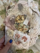 Pet Remembrance Journal | Handmade Vintage Junk Journal - Kitty