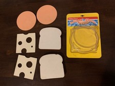 Vintage 1987 Fisher-Price Fun With Food Bologna Cheese Sandwich Bread Play Food