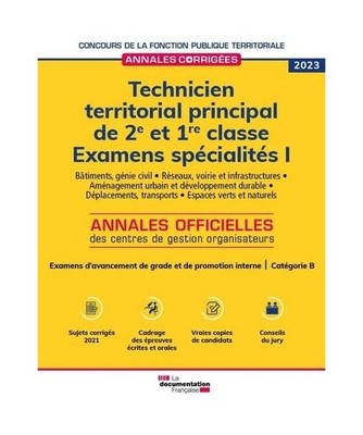 Technicien territorial principal de 2e et 1re classes 2023 Examens spécialités