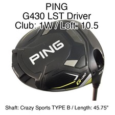PING G430 LST Driver 1W Driver 10.5 45.75" Crazy Sports TYPE B Regular Right-Han