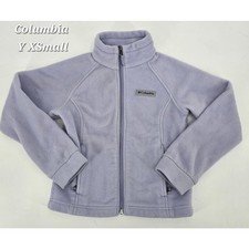 Columbia Girls XS 6/6X Lavender Full Zip Fleece Jacket