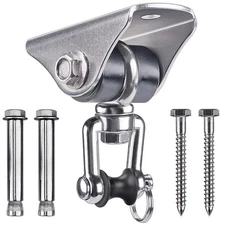 Anti-Squeaking Swing Hanger Stainless Steel Set Hook Ceiling Mount Bracket