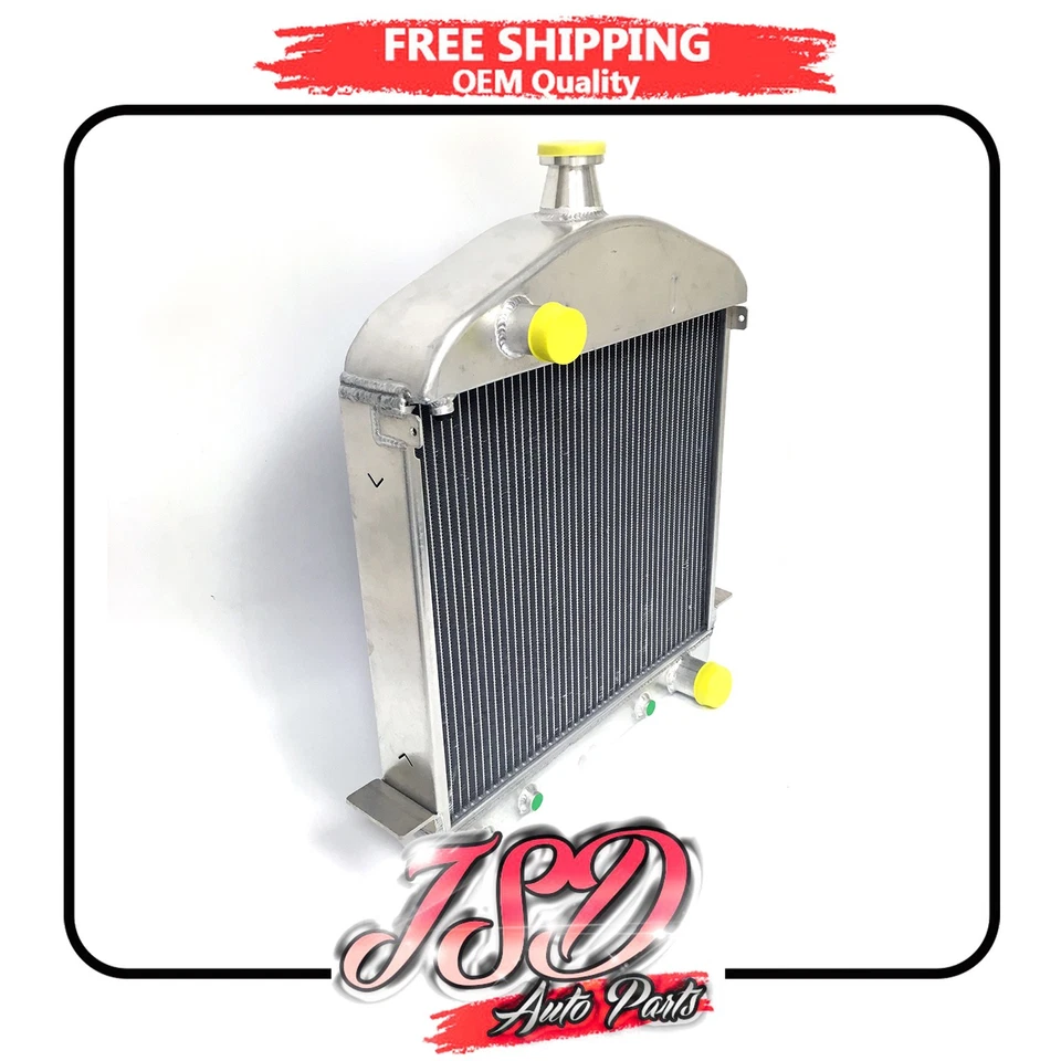 Radiador de carreras de aluminio completo de 2 filas para Ford T 1917-27 con canastilla modelo T/modelo TT Foto 3 de 4