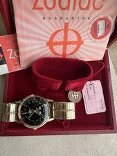 Vintage Zodiac Triple Calendar Moon Phase Men's Watch Automatic