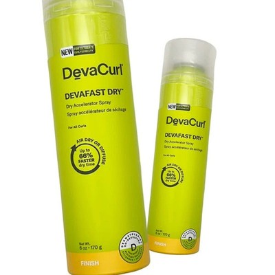 2PK DEVACURL DEVAFAST DRY ACCELERATOR SPRAY 6oz DRIES HAIR 66% FASTER DEVA CURLS