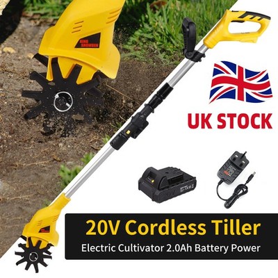 Cordless Cultivator Rotavator Tiller Garden Allotment Veg Patch Soil