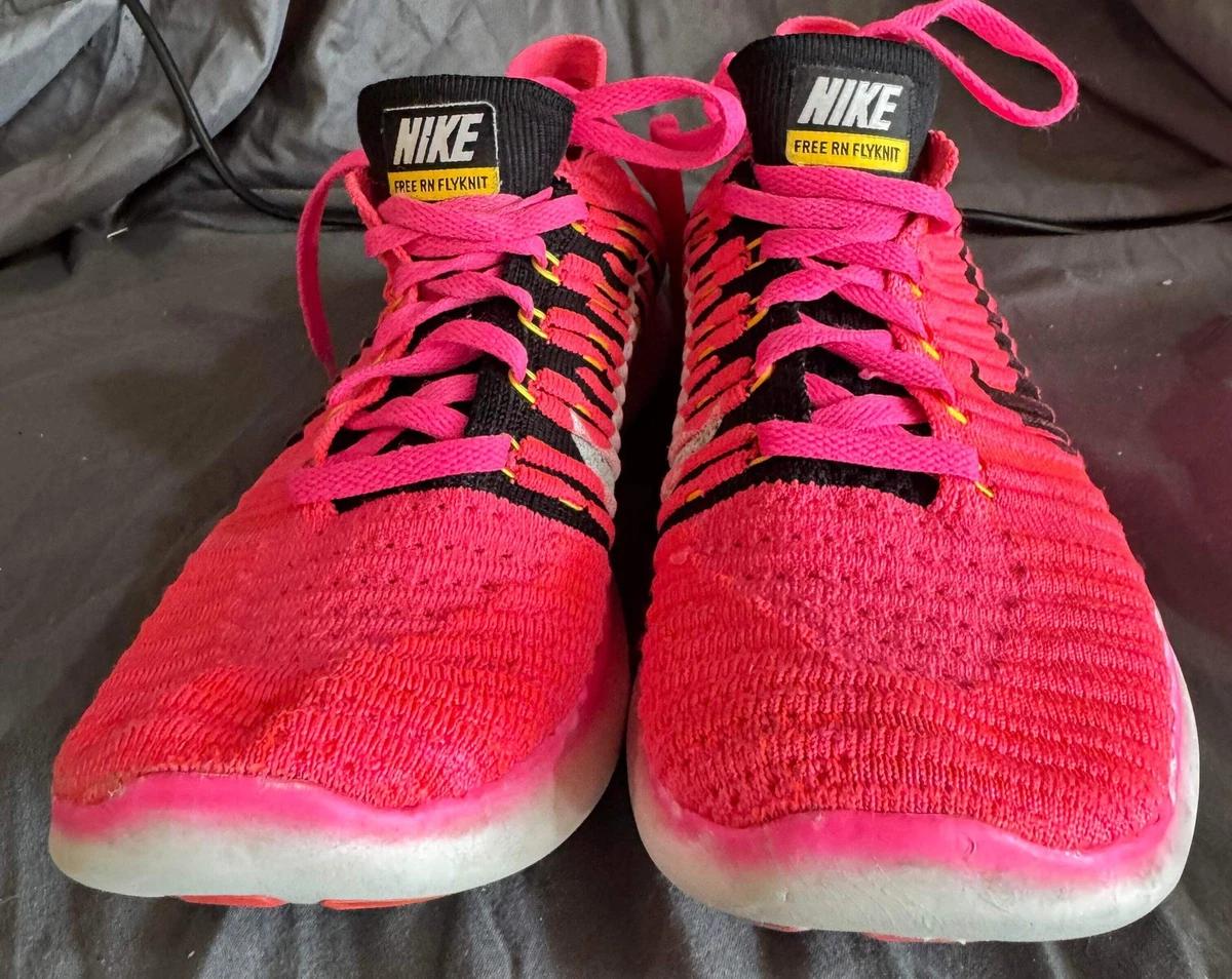 Nike Free RN Flyknit Pink Blast W for sale | eBay