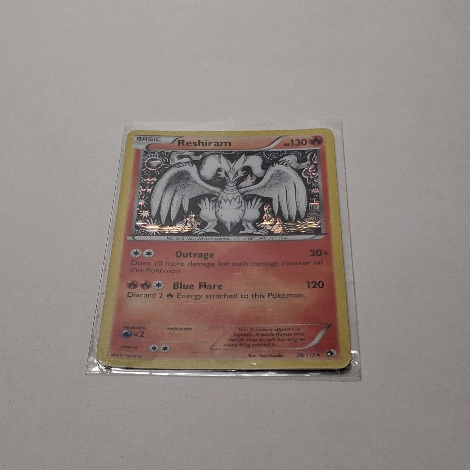 Reshiram 28/113 Legendary Treasures Reverse Holo Rare Pokémon TCG NM