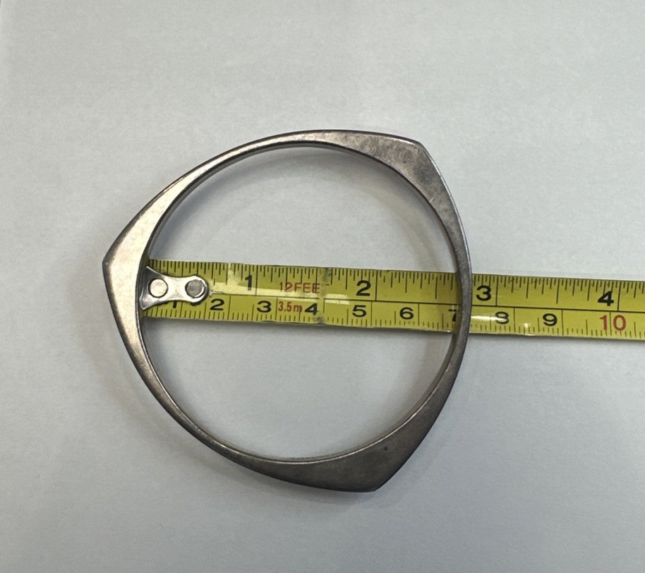 925 Sterling Silver Triangular Bangle - image 4