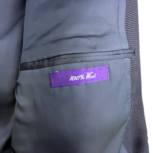 Ralph Lauren Purple Label Suit Blue Wool Blazer Jacket 42L 36x30 Pleated *FLAW - Picture 8 of 24