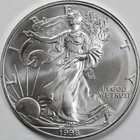 1998 American Silver Eagle (BU) - AUTHENTIC - In a Capsule to Protect It!
