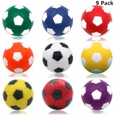 OuMuaMua 9pcs Foosball Table Balls 1.42 Inch Soccer multicolor
