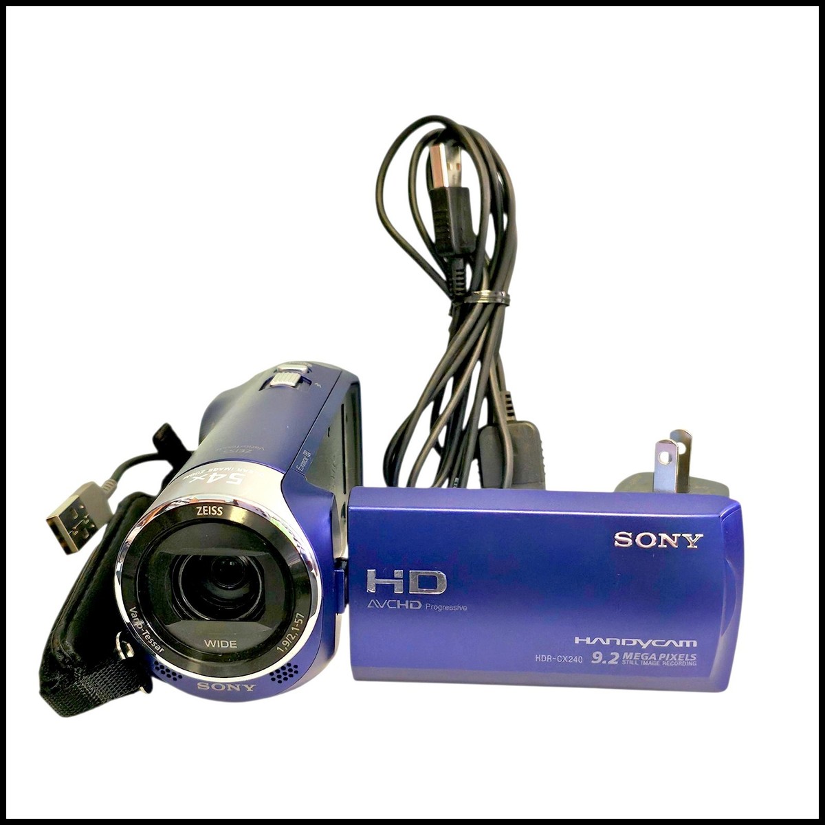 Sony Handycam HDR-CX240 54x Zoom Blue Digital Camcorder