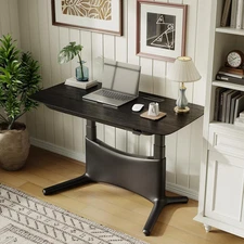 Electric Adjustable Standing Desk – 48 X 28 Inch Sit Stand Desk with Drawer & Ca