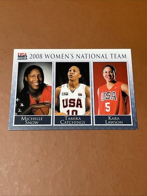 2008 Rittenhouse WNBA USA Women Michelle Snow Tamika Catchings Kara Lawson /667