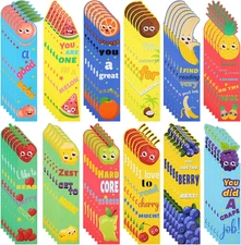 72 Pieces Fruit Scented Bookmarks for Kids Bulk Scratch and Sniff Bookmarks Fun 