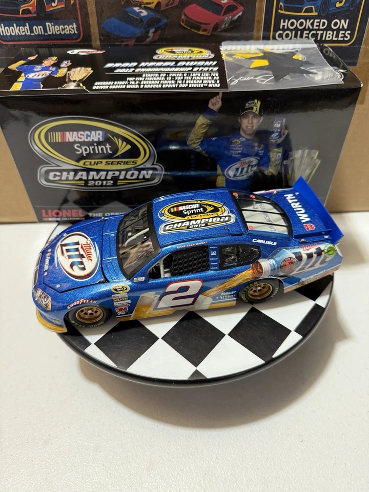 Brad Keselowski #2 Miller Lite Sprint Cup Champion 2012 1/24 Nascar Diecast - Image 2 of 4