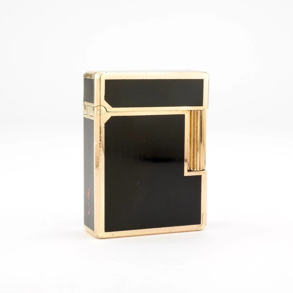 Vintage ST Dupont Line 1 1S BR Lighter Black Lacquer. Laque de Chine. France - Imagen 2 de 4