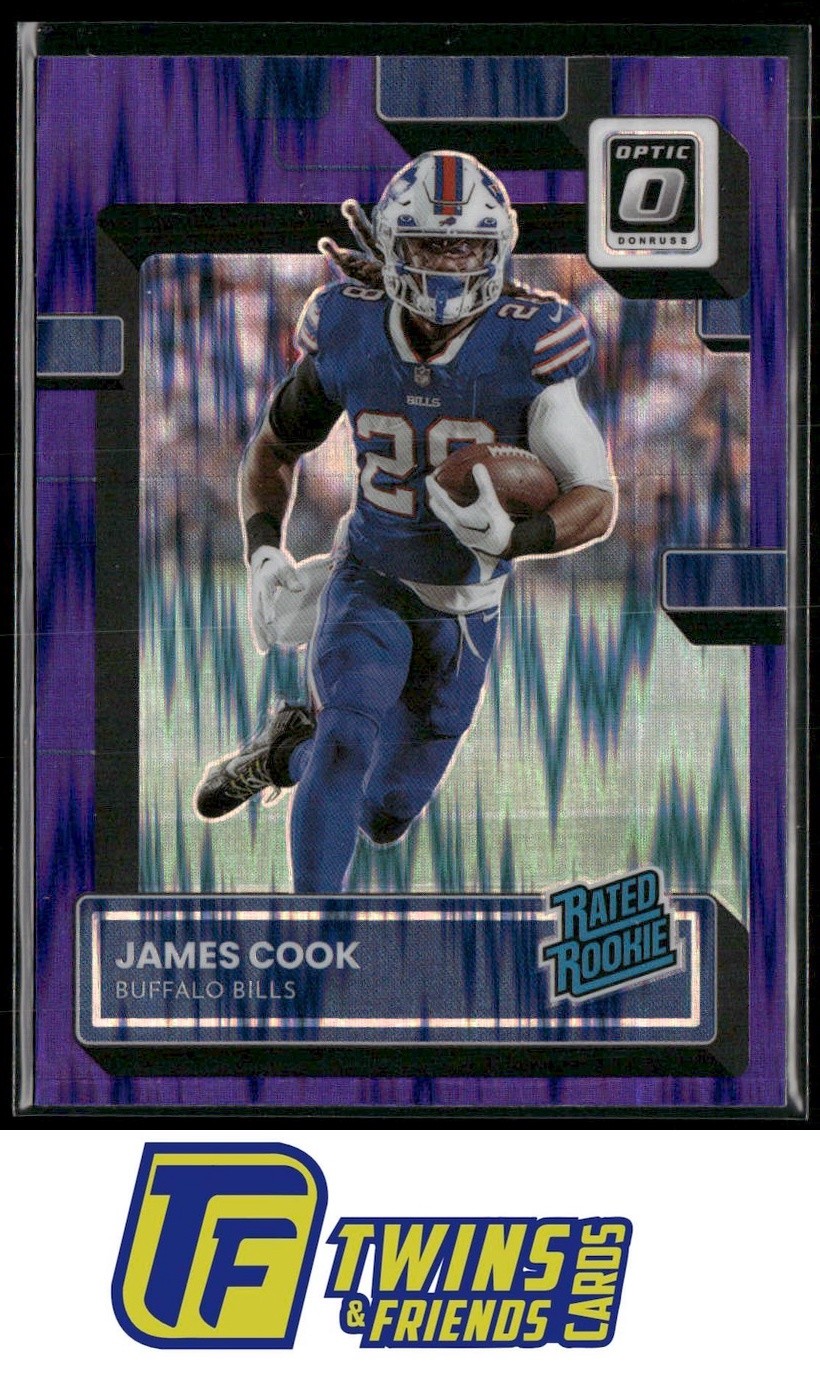 2022 Donruss Optic #215 James Cook Purple Shock