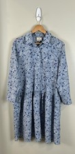 NWT Tuckernuck Shirt Dress Sz XL Hayes Blue Hydrangeas Button Front, Pockets