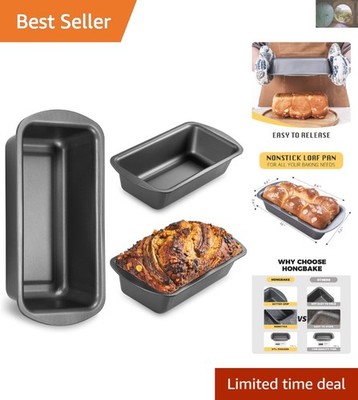 Versatile Nonstick Loaf Pan Collection - 3-Piece Set for Delicious Treats