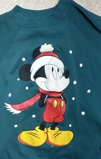 Vtg 90s Mickey Mouse Winter Sweatshirt Unlimited Jerry Leigh  Boxy  Men  s XL