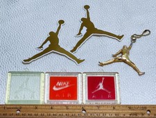 Lot of 6 Nike Air Jordan Brand Hang Tags Keychains Stickers Jumpman Figurine