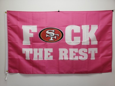 PINK San Francisco 49ers Flag 3ftx5ft 49ers Pink F The Rest Flag Banner NFL 
