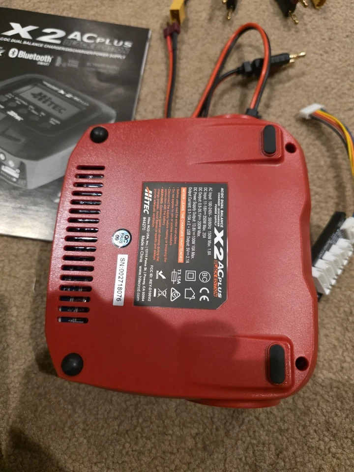 Hitec Multi Charger X2 AC Plus High Output Dual Charger 1-6 cell Black Edition - Image 4 of 4